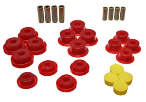 Jeep Wrangler TJ Control Arm Bushing Set - Front - Energy Suspension - Performance Polyurethane - Red - `97-`06 Jeep Wrangler TJ Control Arm Bushing Set - Front - Energy Suspension - Performance Polyurethane - Red - `97-`06